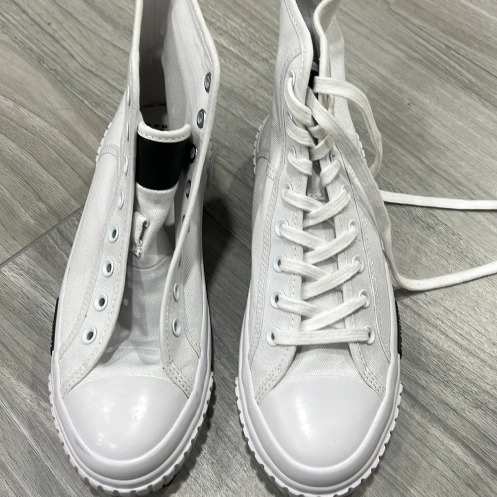 ALLSAINTS Women's Dana Flatform High Top Sneakers - Picture 3 of 7